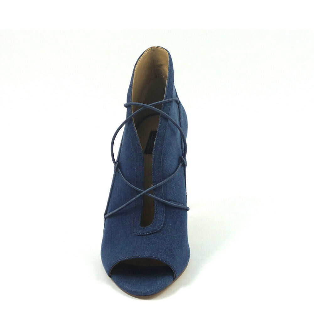 G.I.L.I. Peep Toe Bungee Front Booties Kaarina Medium Denim - Medium - Picture 4 of 7